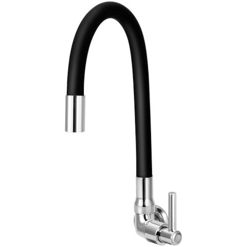 Torneira Gourmet C51 Flexível de Cozinha Parede Preta 1/4 de Volta 1