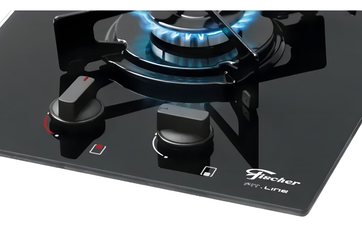 Cooktop a Gás Fischer 2 Bocas Fit Line Mesa Vidro Bivolt 4