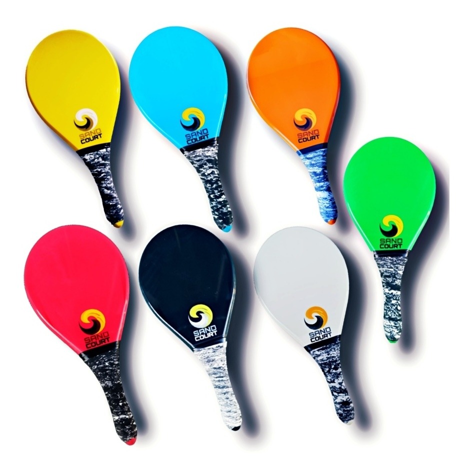 Kit 2 Raquetes Frescobol Polímero + Bola 3