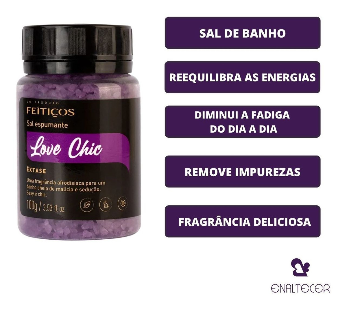 Sal de Banho Espumante Love Chic Êxtase 2
