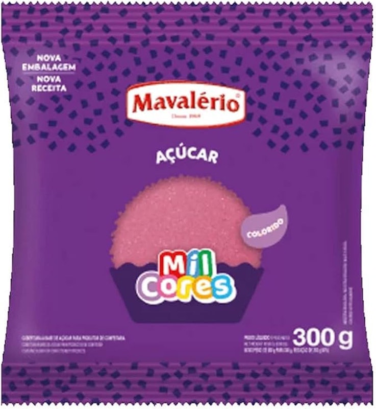 Açúcar Cristal Colorido Rosa Mil Cores (300 g) 1