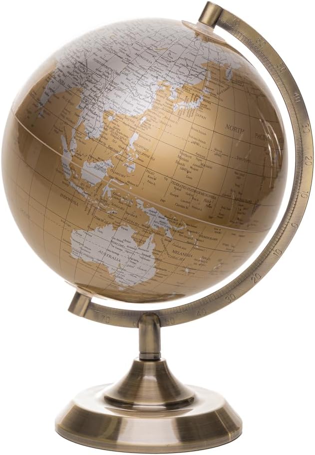 Globo Terrestre Decorativo de Plástico e Metal 2