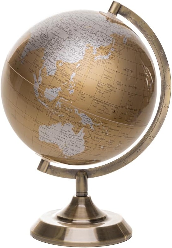 Globo Terrestre Decorativo de Plástico e Metal 2