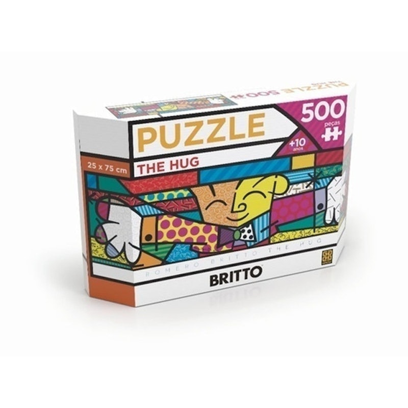 Puzzle 500 Peças Panorama Romero Britto The Hug 1