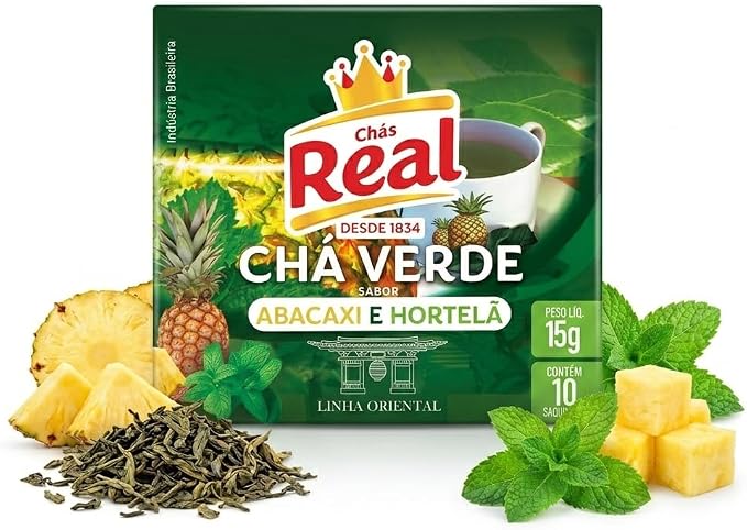 Chá Real Verde Sabor Abacaxi com Hortelã 1
