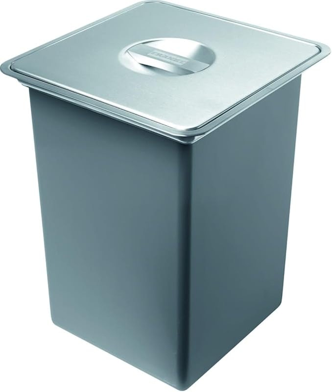 Lixeira de Sobrepor Quadrada Franke Aço Inox Escovado - 10 Litros 1