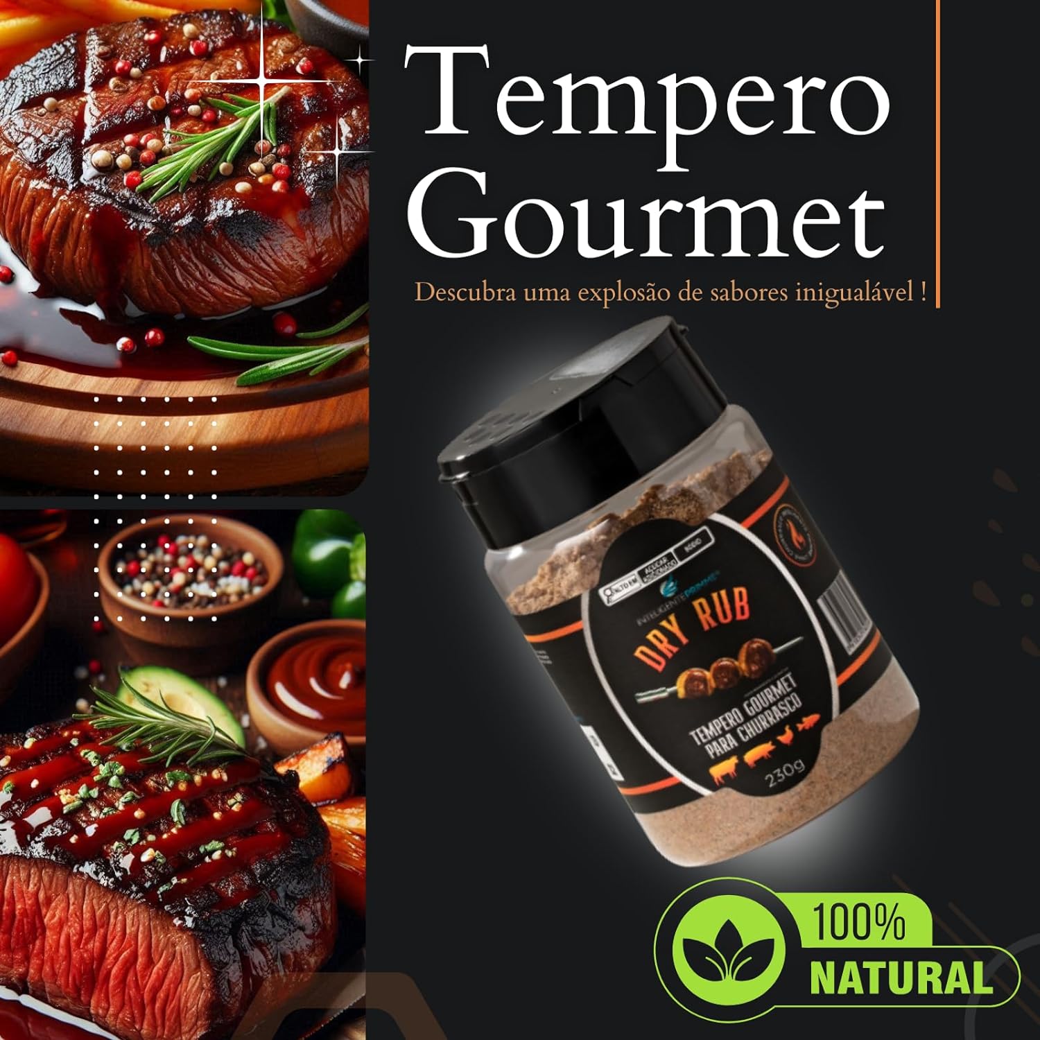 Tempero Gourmet Dry Rub para Churrasco 230g 4