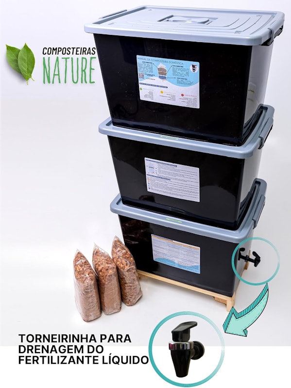 Composteira Doméstica Minhocário 168 L 3
