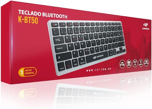 Teclado Bluetooth Recarregável K-BT50BK 4