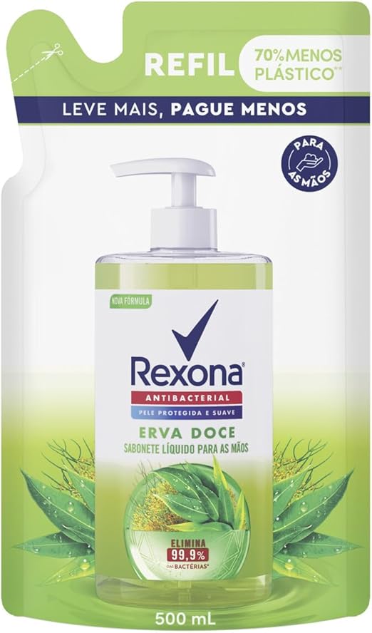 Sabonete Líquido Rexona Antibacterial Erva Doce para as Mãos 2