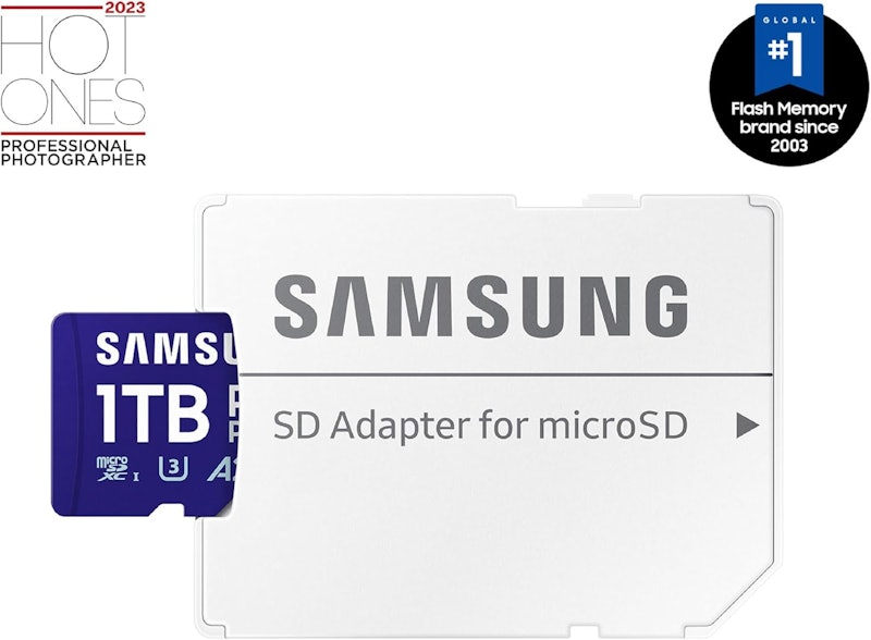 Cartão microSDXC PRO Plus 1 TB UHS-I + Adaptador Samsung 2