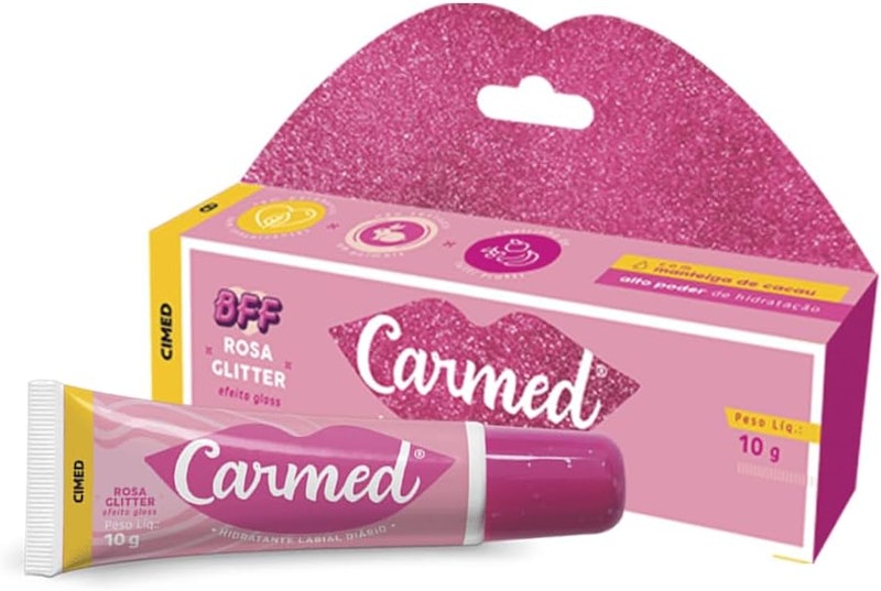 Hidratante Labial com Cor Rosa Glitter CIMED 1