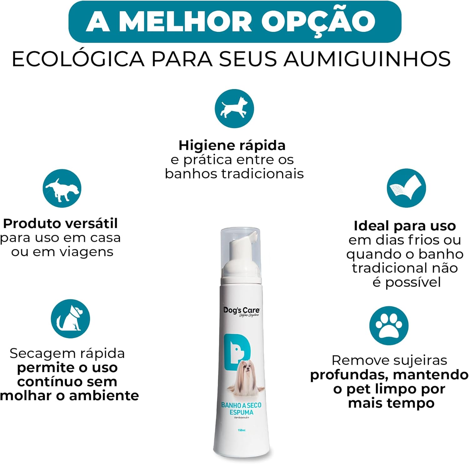 Banho a Seco Espuma Dog's Care 4