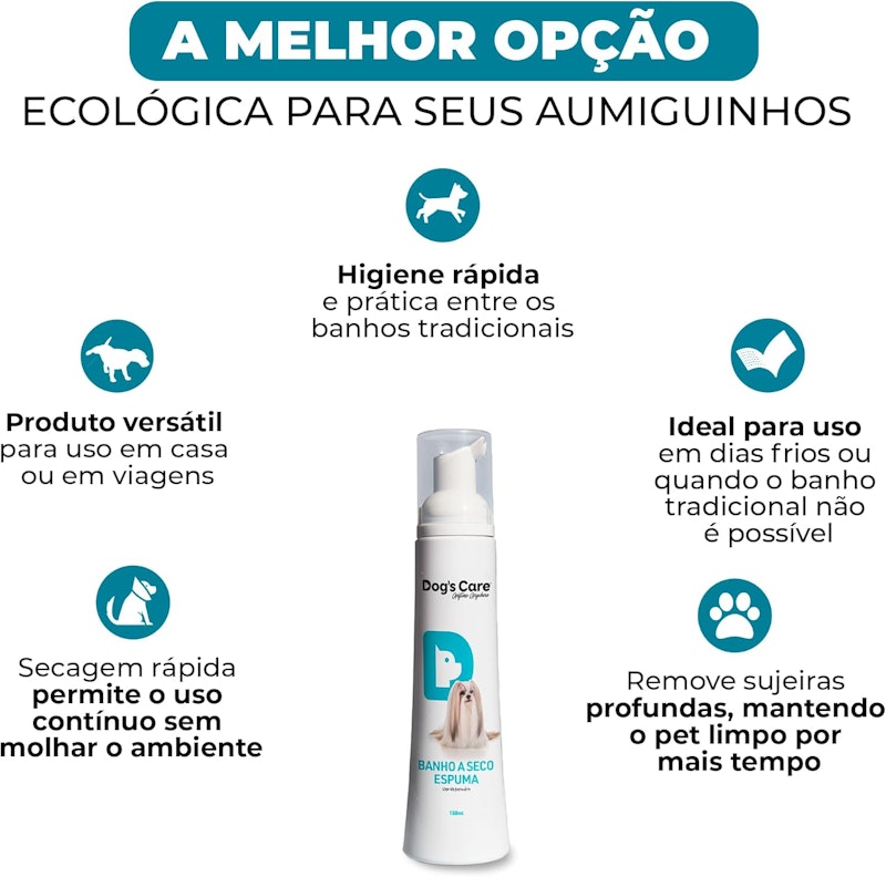 Banho a Seco Espuma Dog's Care 4