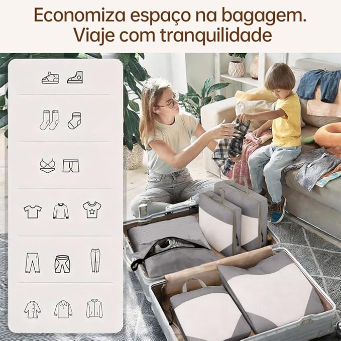 Kit 4 Organizadores Viagem Uinnate 2