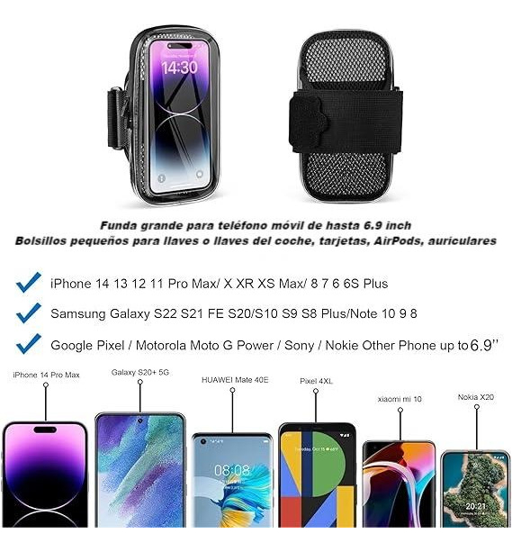 Braçadeira de Suporte para Telefone de Corrida Transparente 3