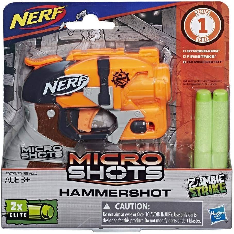 Nerf Lançador Zombie Strike Microshots Hammershot 2