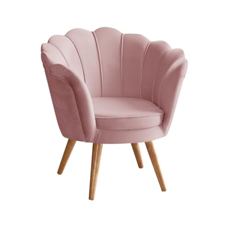 Poltrona Pétala Decorativa Pés Palito Flor 3
