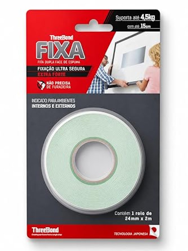 Fita Dupla Face Espuma 24 mm x 2 m 1
