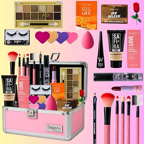 Maleta de Maquiagem Completa Sagaro Store Pele Morena 2