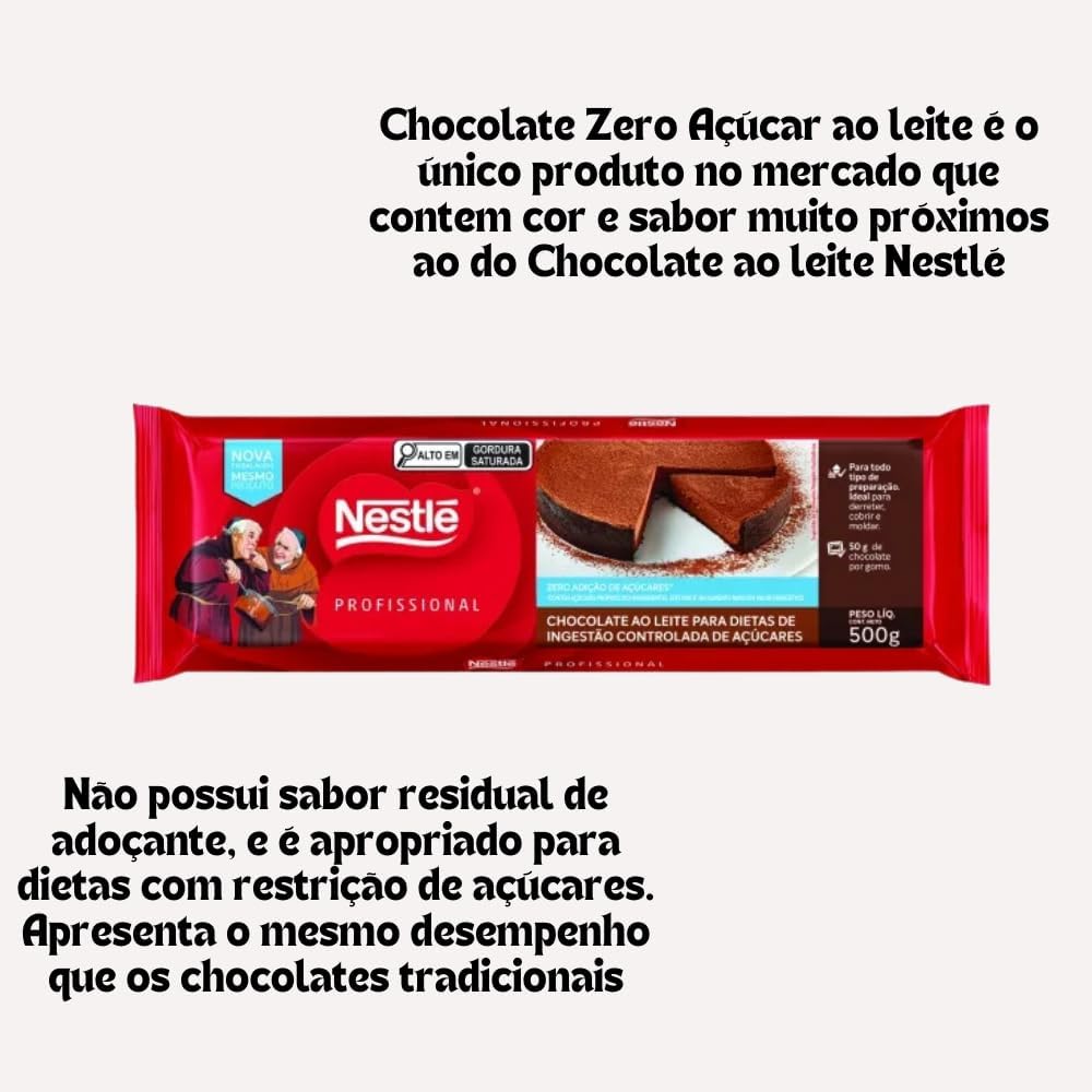 Barra de Chocolate sem Adição de Açúcar NESTLÉ 2