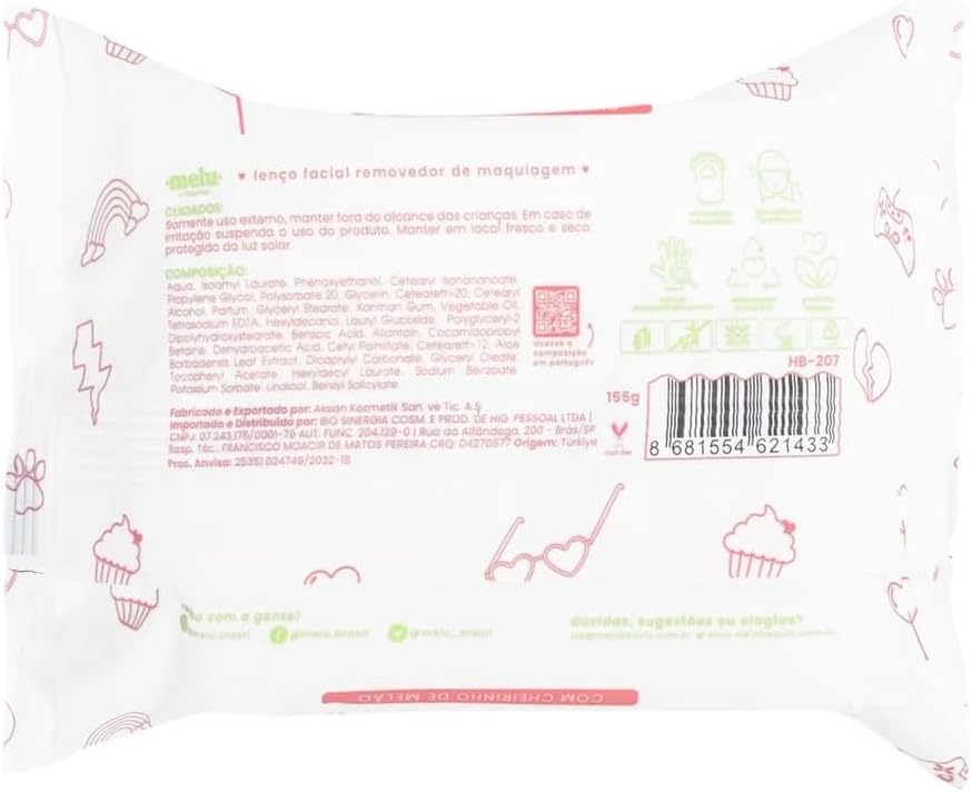 Lenço Facial Removedor de Maquiagem Melu 2