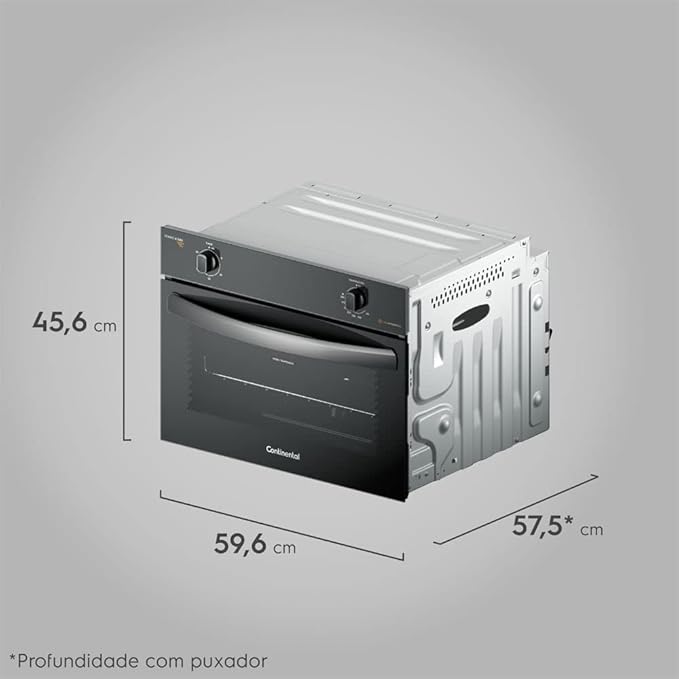 Forno de Embutir a Gás Continental 50 L 4