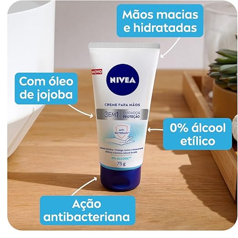 Creme Para as Mãos 3 em 1 Ação Antibacteriana 3