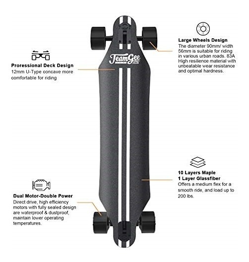 Skate Elétrico Teamgee H5 3