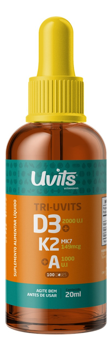 Tri-Uvit Vitamina D3 + K2 MK7 + A 2