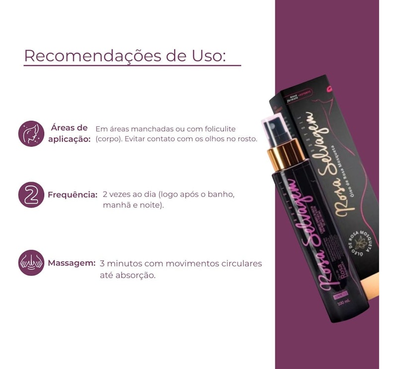 Óleo Clareador Corporal Rosa Selvagem 5