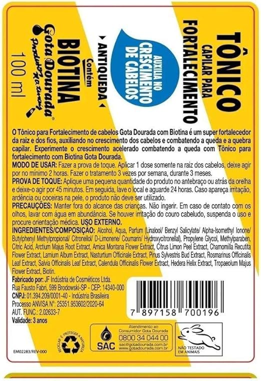 Tônico Biotina Gota Dourada 4