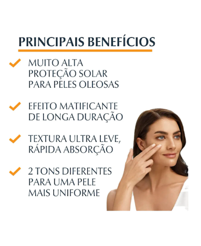 Protetor Solar Facial Oil Control Cor Média FPS 70 3