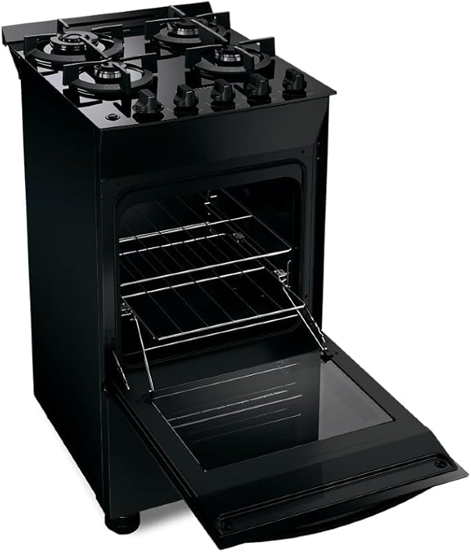 Fogão Brastemp 4 Bocas Preto com Mesa de Vidro e Dupla Chama 3