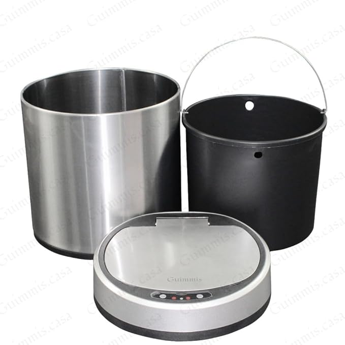 Lixeira Automática em Aço Inox Escovado USB Capacidade 6 L 2