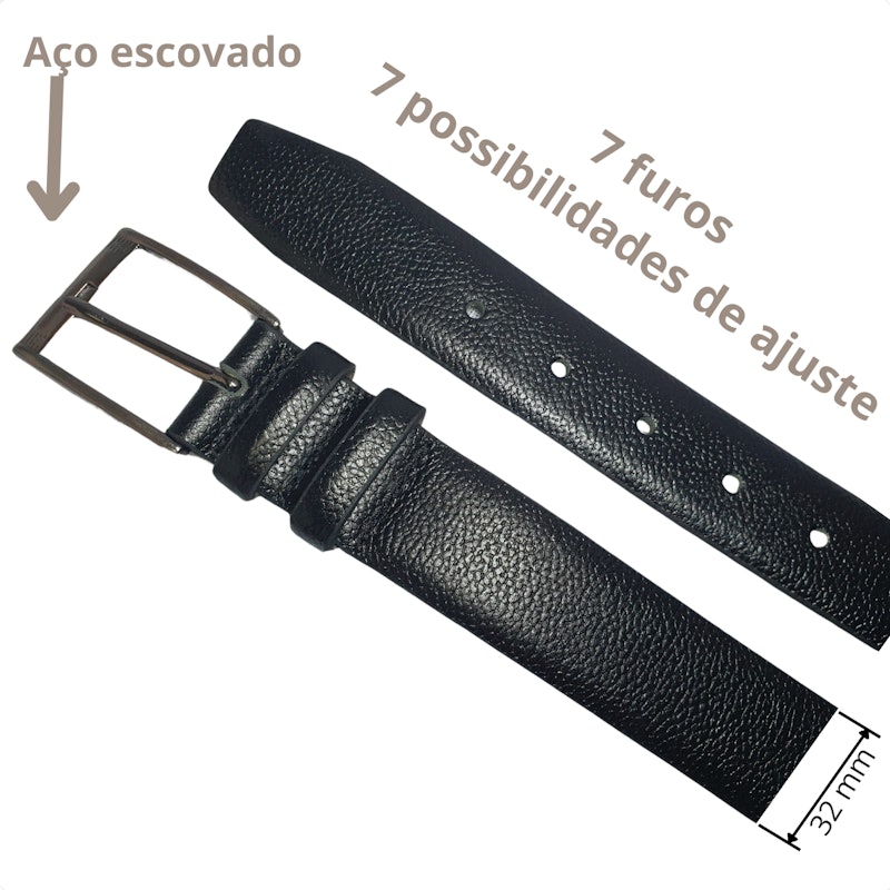 Cinto Masculino Social de Couro Legítimo 3