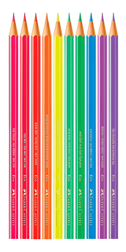 Lápis de Cor Neon 10 Cores 2
