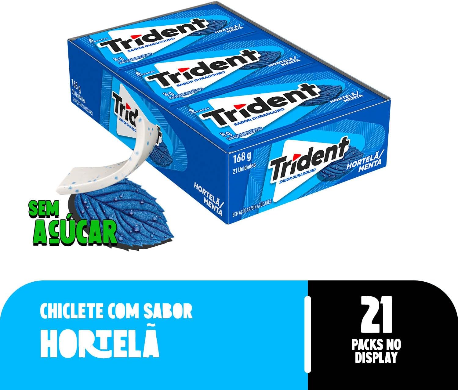 Chiclete Trident Hortelã sem Açúcar 5