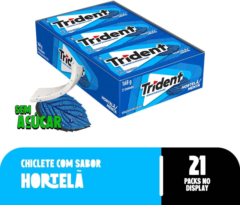 Chiclete Trident Hortelã sem Açúcar 5