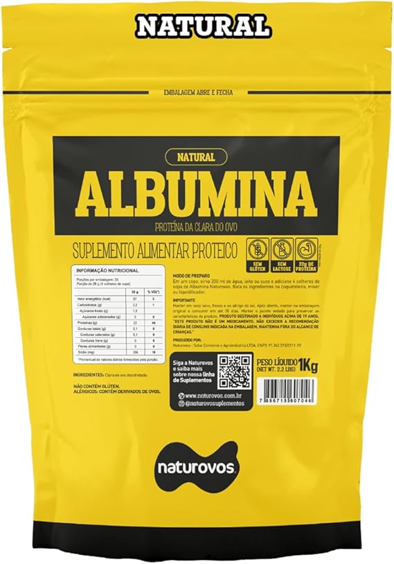 Albumina Naturovos Natural 1 kg 1