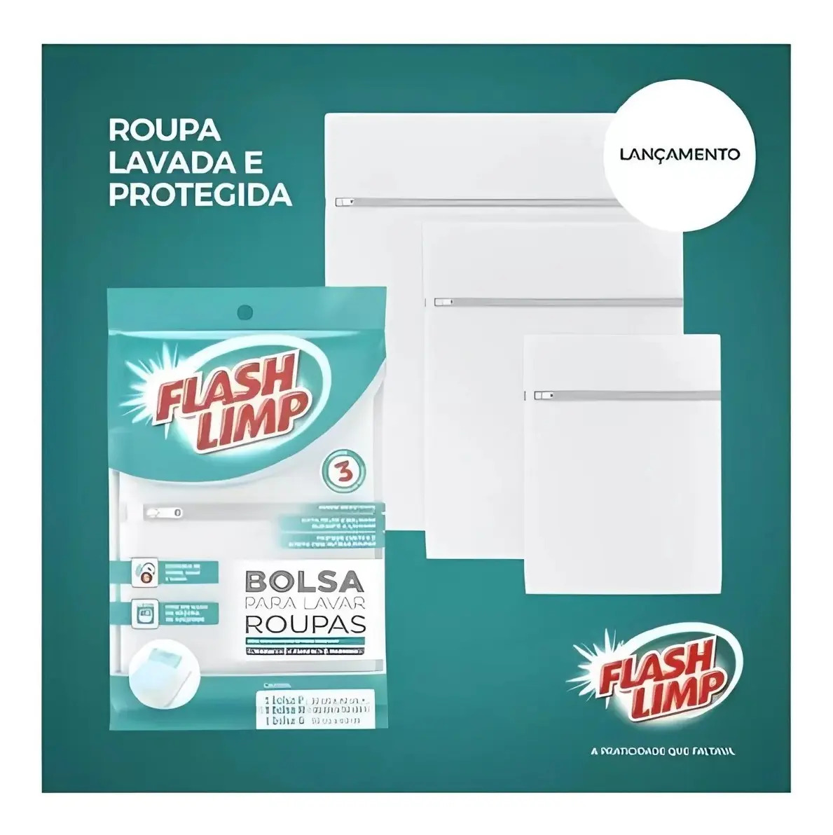 Bolsa para Lavar Roupas Média Flash Limp 4