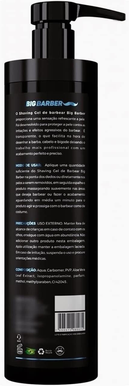 Shaving Gel de Barbear Menthol Big Barber 3