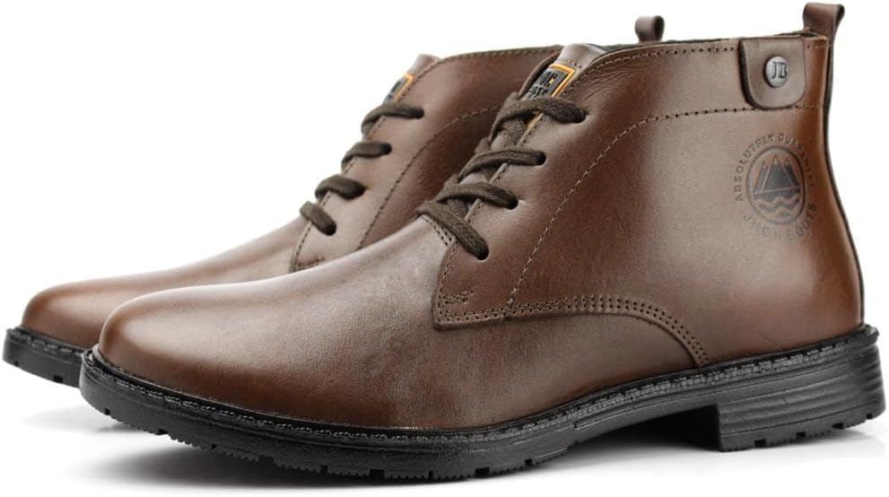 Bota Coturno Masculina de Couro Legítimo Casual 3