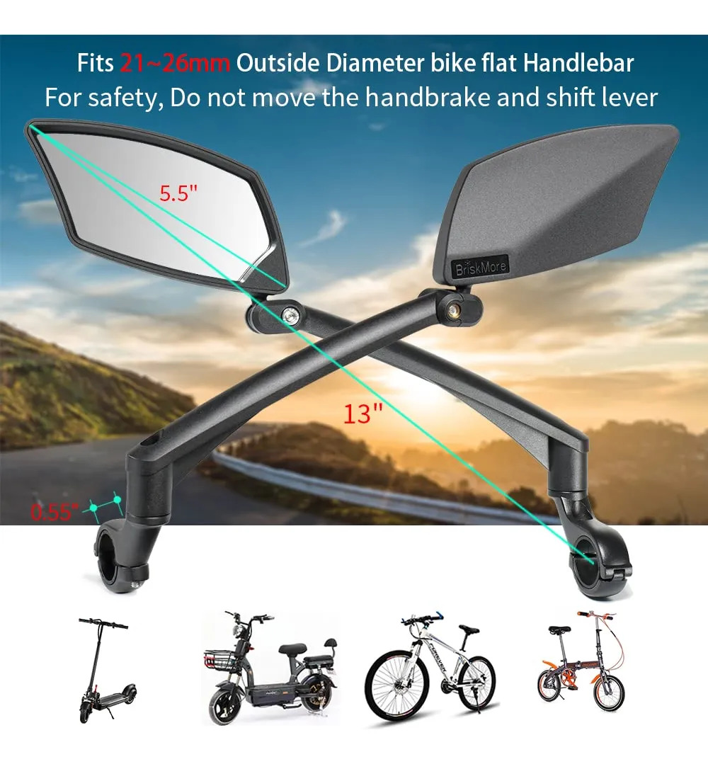 Retrovisor para Bicicleta Ajustável Rotativo BriskMore 2