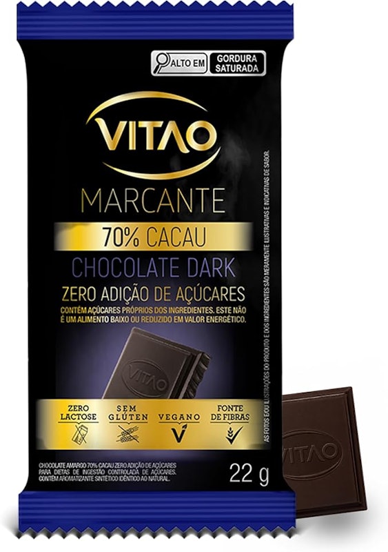 Chocolate 70% Amargo Zero Açúcar Marcante 22 g 1