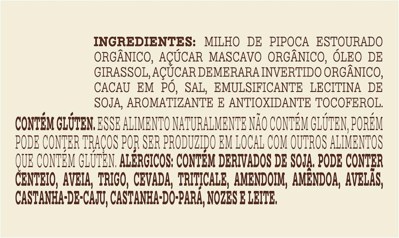 Pipoca Doce Orgânica Cacau Mãe Terra 3