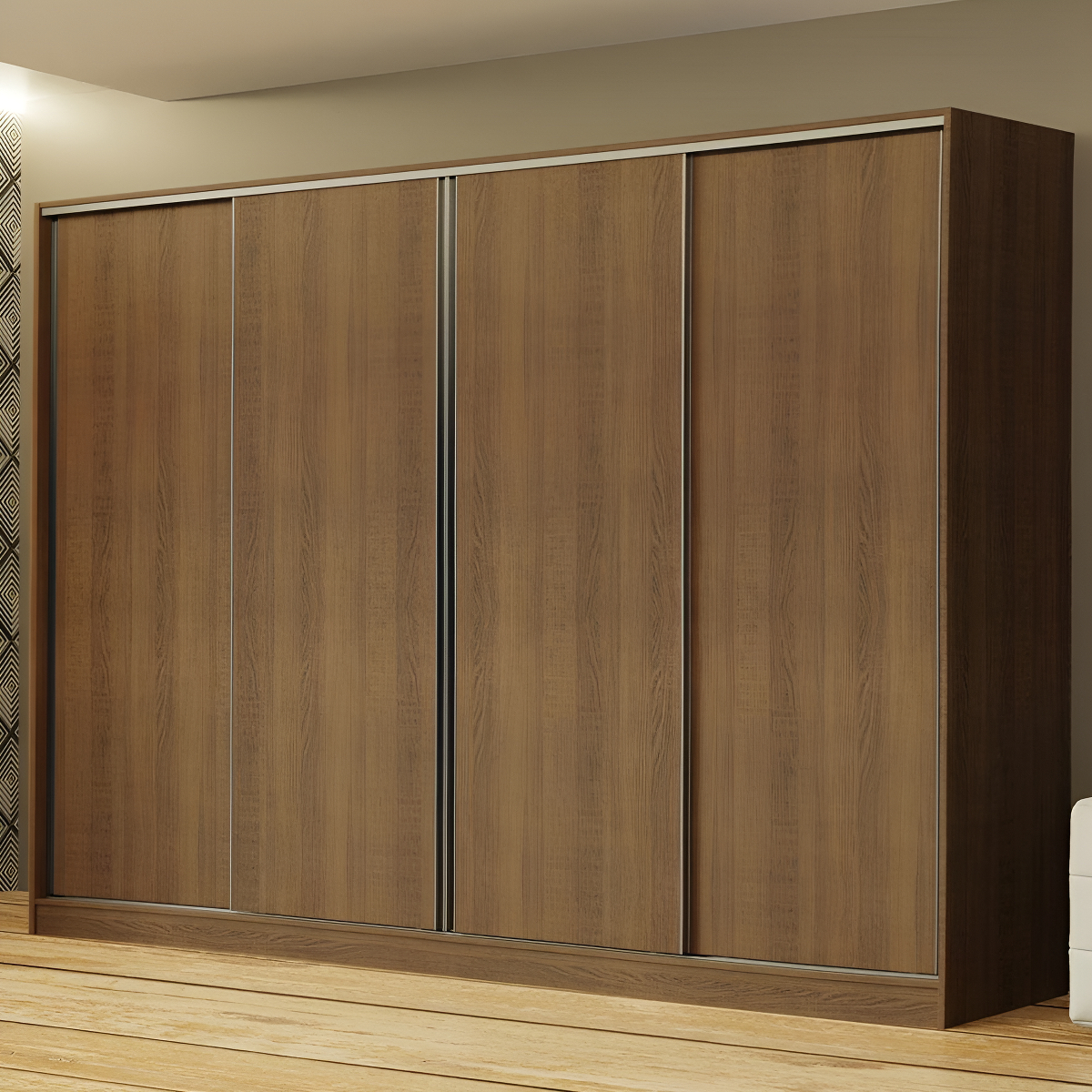 Guarda-Roupa Casal Apolo 4 Portas de Correr Rustic 5