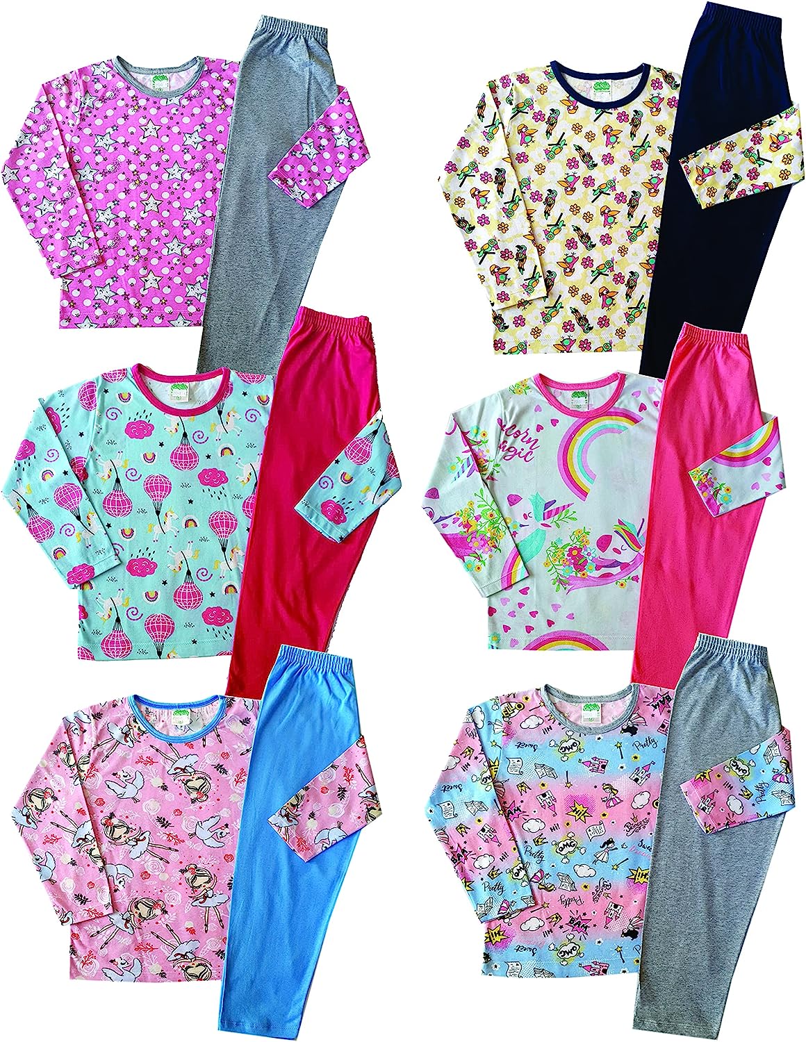 Kit com 3 Pijamas Infantis Menina ou Menino 3