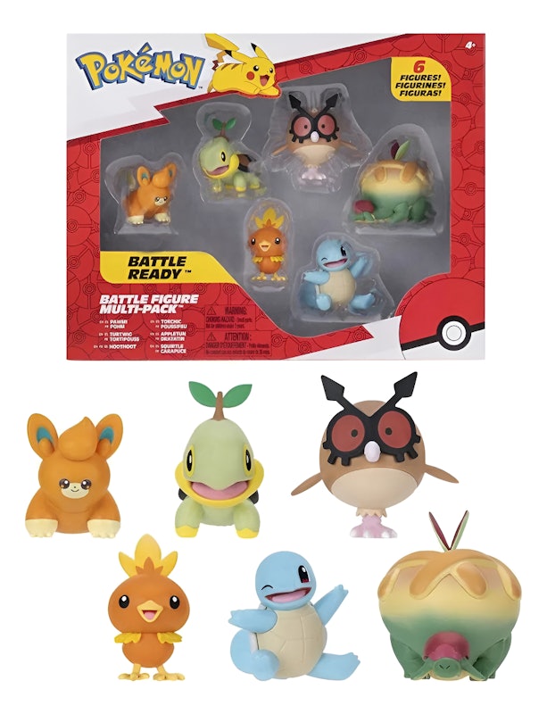 6 Bonecos Pawni, Torchic, Turtwig, Appletun e mais - Pokemon 2