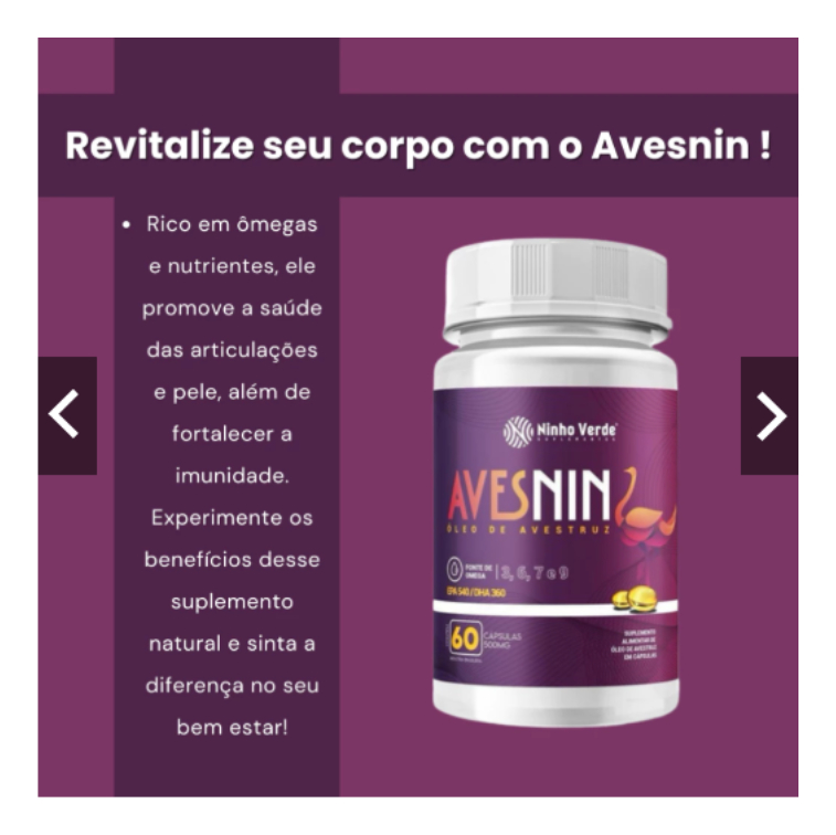 Avesnin Óleo de Avestruz 60 Cápsulas 2
